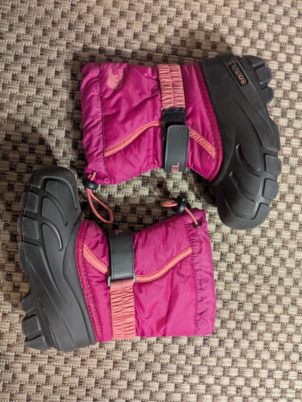 Sorel Youth Flurry Snow Boots Deep Blush Tropic Pink Insulated Waterproof 11 - Picture 3 of 11